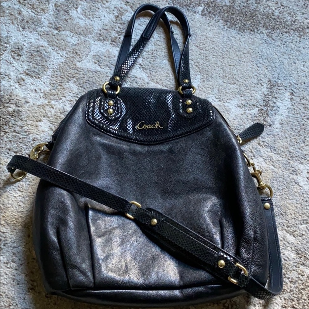 COACH leather crossbody satchel